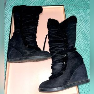 Wedge boots mid calf